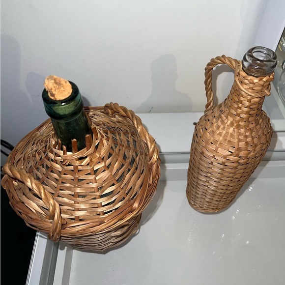 Antique Wicker Demi Johns. - Picture 3 of 3